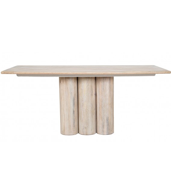 Mesa de centro madera de mango natural rectangular estilo boho 1