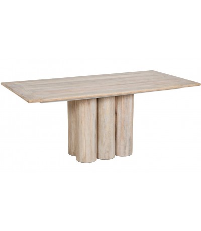 Mesa de centro madera de mango natural rectangular estilo boho