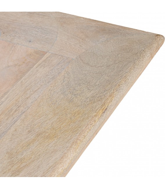 Mesa de centro madera de mango natural rectangular estilo boho 5
