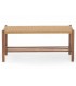 Banco pie de cama madera de fresno color nogal con cuerda natural boho 1
