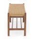 Banco pie de cama madera de fresno color nogal con cuerda natural boho 2