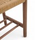 Banco pie de cama madera de fresno color nogal con cuerda natural boho 4