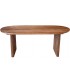 Mesa de comedor con forma ovalada de madera maciza estilo boho 1