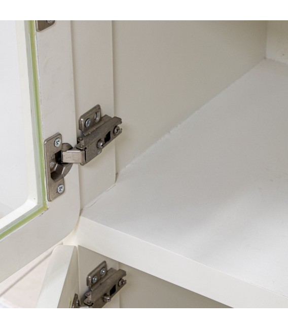 Taquillón blanco de 4 puertas con cristal estilo contemporáneo 4