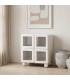 Taquillón blanco de 4 puertas con cristal estilo contemporáneo MDMHOGAR