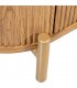 Mueble de TV de madera de roble y mármol estilo boho dos puertas 5