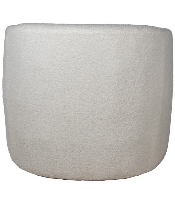 Butaca tapizada en tela blanca estilo contemporáneo compacta 3