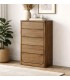 Sinfonier madera pino maciza reciclada 5 cajones estilo boho natural Mdmhogar