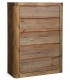 Sinfonier madera pino maciza reciclada 5 cajones estilo boho natural