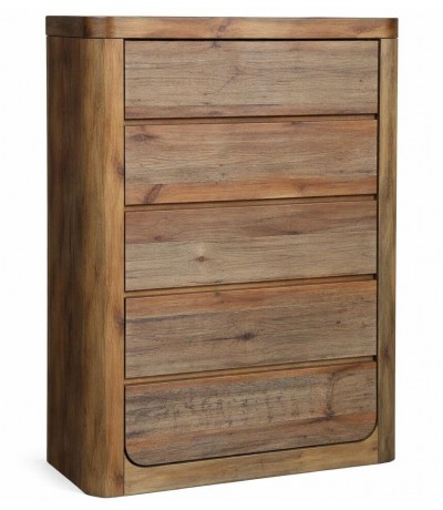 Sinfonier madera pino maciza reciclada 5 cajones estilo boho natural