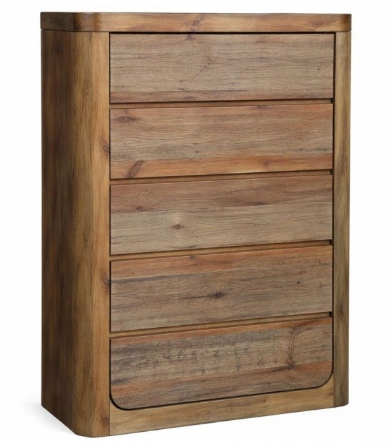 Sinfonier madera pino maciza reciclada 5 cajones estilo boho natural