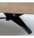 Mesa de centro exterior aluminio imitación madera estilo boho 6