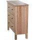 Cómoda madera nogal claro tres cajones estilo boho artesanal 5