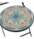 Set mesa y 2 sillas plegables metal cerámica estilo art deco 6