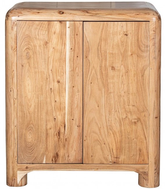 Taquillon madera acacia 2 puertas estilo boho natural artesanal 1