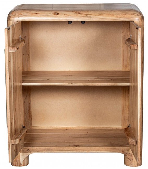 Taquillon madera acacia 2 puertas estilo boho natural artesanal 2