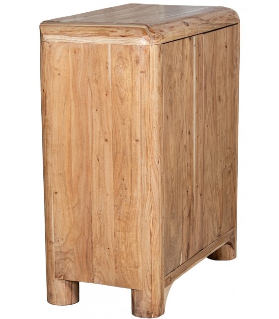 Taquillon madera acacia 2 puertas estilo boho natural artesanal 3
