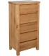 Sinfonier madera maciza pino cinco cajones estilo boho natural
