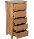 Sinfonier madera maciza pino cinco cajones estilo boho natural 2