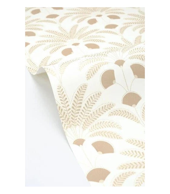 Papel pintado vinilico marron estilo art deco decorativo2