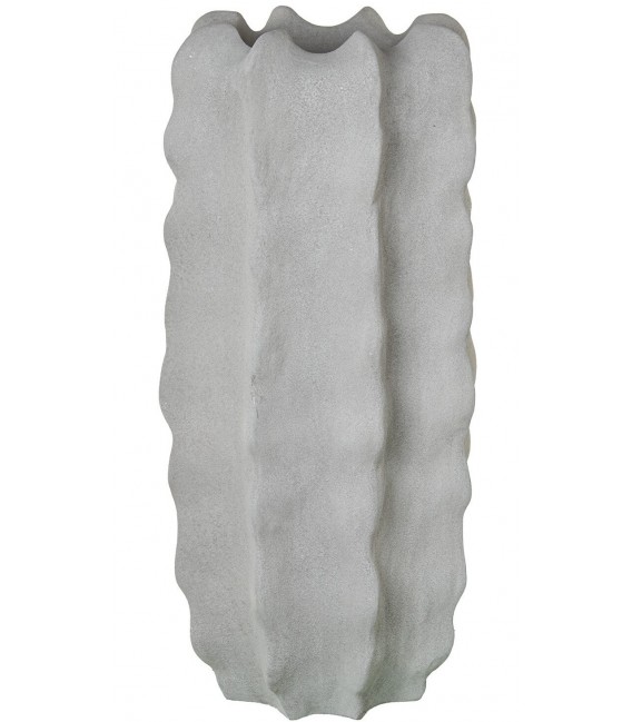 Jarrón de cerámica en gris arena grande estilo contemporáneo 1