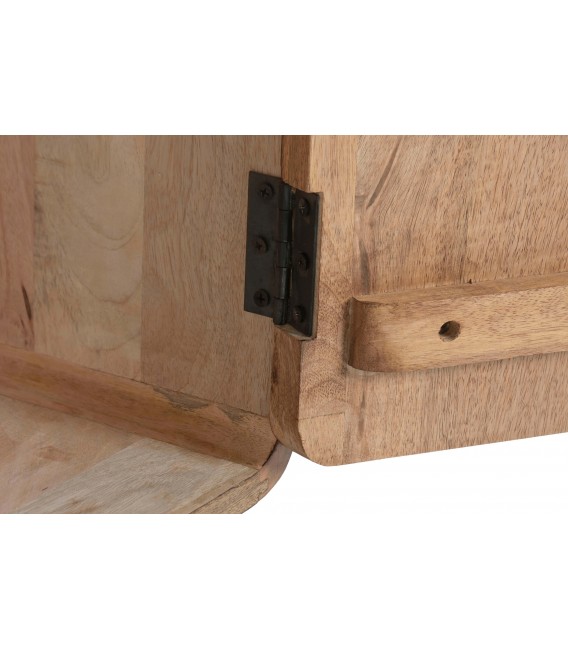 Mueble de TV madera mango y yute estilo boho natural elegante 7