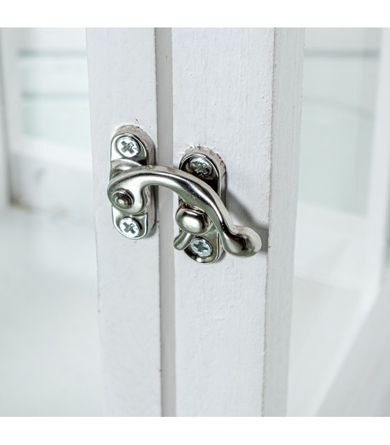 Set 2 faroles madera y metal blanco estilo ibicenco decorativo 3