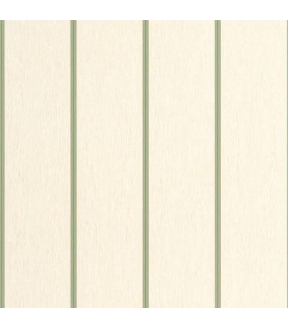 Papel pintado vinilico rayas beige y verde estilo moderno lavable