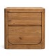 Mesita noche madera maciza de pino reciclado 2 cajones estilo boho 1