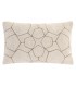 Set 2 cojines riñonera boho algodón bordado crudo detalle marrón