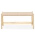 Banco pie cama madera fresno natural cuerda trenzada estilo boho 1