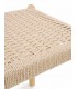 Banco pie cama madera fresno natural cuerda trenzada estilo boho 4