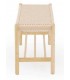 Banco pie cama madera fresno natural cuerda trenzada estilo boho 2