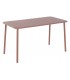 Set mesa 4 sillas apilables exterior polipropileno y metal  terracota 3