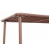 Set mesa 4 sillas apilables exterior polipropileno y metal  terracota 6