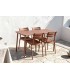 Set mesa 4 sillas apilables exterior polipropileno y metal  terracota 8