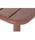 Set mesa 4 sillas apilables exterior polipropileno y metal  terracota 7