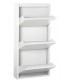 Zapatero metal blanco estrecho 3 puertas estilo moderno compacto 1