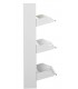 Zapatero metal blanco estrecho 3 puertas estilo moderno compacto 2
