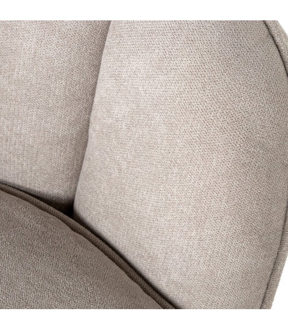 Sofá 2 plazas beige pequeño con patas doradas estilo art deco 3