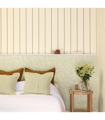 ROLLO PAPEL PINTADO RALLAS 53 X 10,5 VIANA VERDE Y BEIGE