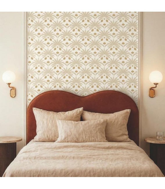 Papel pintado vinilico marron estilo art deco decorativo Mdmhogar