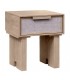Mesita de noche oriental madera mango ratán un cajón natural 1