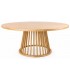 MESA DE COMEDOR REDONDA GRANDE 180 Ø X 76 LETO MADERA NATURAL