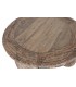 Mesa de centro teca maciza redonda grande estilo boho rústica 1
