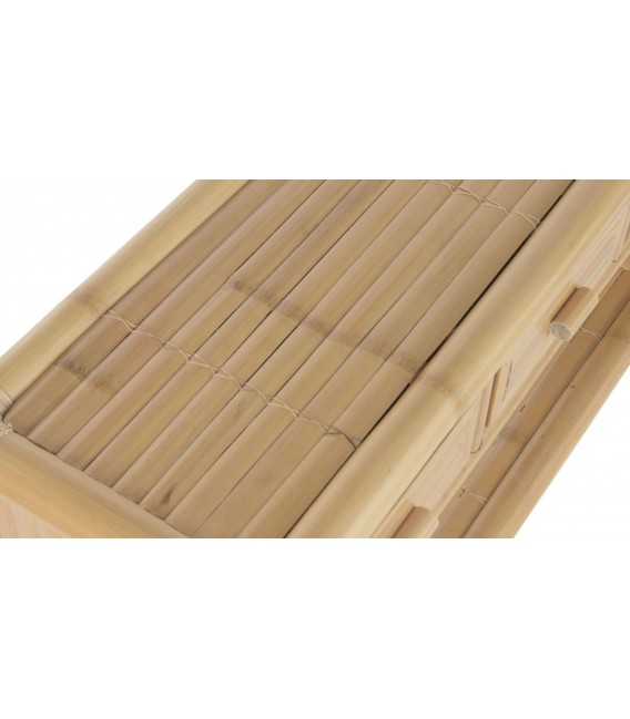 Consola bambú y ratán de tres cajones estilo oriental natural 4