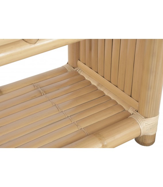 Consola bambú y ratán de tres cajones estilo oriental natural 2