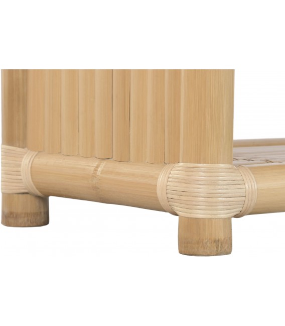 Consola bambú y ratán de tres cajones estilo oriental natural 4