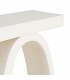 Consola ibicenca blanca de madera DM diseño orgánico moderno 3