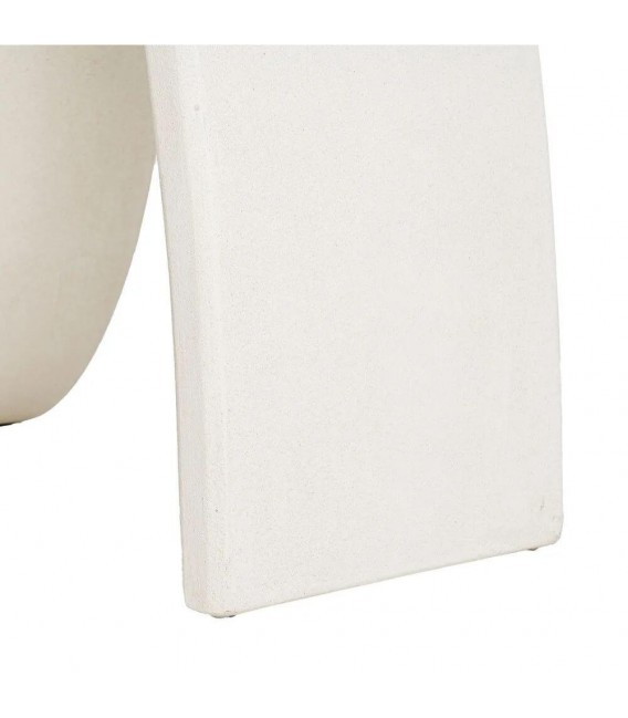 Consola ibicenca blanca de madera DM diseño orgánico moderno 4